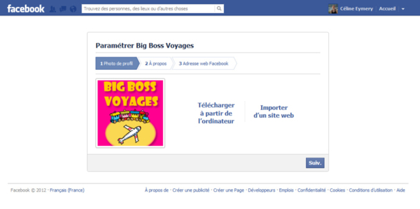 Le logo sera visible dans toutes vos publications, prenez soin de le redimensionner au format Facebook. (Pour agrandir l'image cliquez dessus)