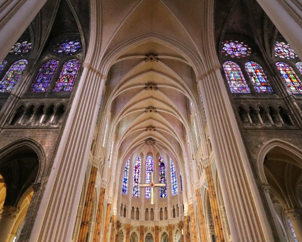 La cathédrale de Chartres détient&nbsp;le plus vaste ensemble de vitraux médiévaux du monde - DR : Moriceau Basile, CRT Centre-Val de Loire