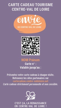 Le CRT vient de lancer une carte cadeau virtuelle pour les CE et les COS - DR : CRT Centre-Val de Loire