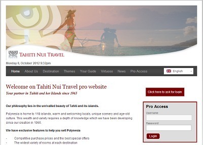 Tahiti Nui Travel lance un nouveau site BtoB