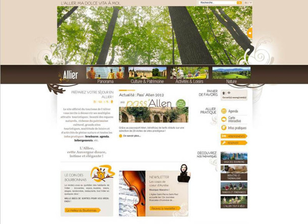Le CDT de l'Allier thématise son site Internet Le CDT de l'Allier thématise son site Internet