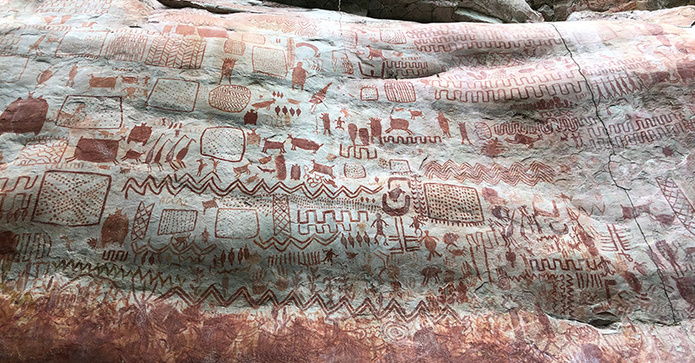 © TERRA Colombia - Peintures rupestres, Cerro Azul © TERRA Colombia - Peintures rupestres, Cerro Azul