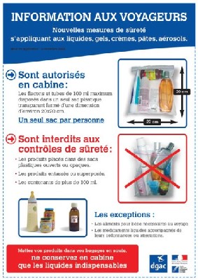 Transport liquides : restrictions drastiques dès le 6 novembre Transport liquides : restrictions drastiques dès le 6 novembre