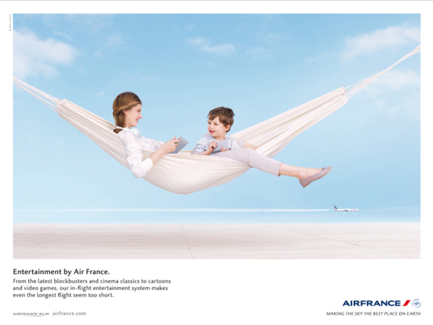 Un des visuels de la nouvelle campagne de publicité d'Air France / BETC Euro RSCG
