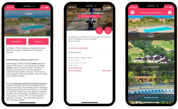 L'application développée par Mhikes est disponible dans les 47 établissements Azureva - Crédit photo : Azureva L'application développée par Mhikes est disponible dans les 47 établissements Azureva - Crédit photo : Azureva
