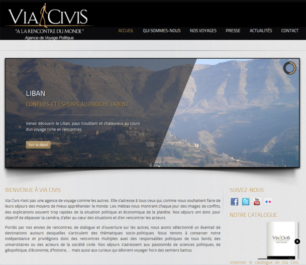 Via Civis, « la route citoyenne » en latin, est un TO qui propose du voyage sur mesure autour des grandes questions politiques actuelles - Photo capture d'écran Via Civis, « la route citoyenne » en latin, est un TO qui propose du voyage sur mesure autour des grandes questions politiques actuelles - Photo capture d'écran