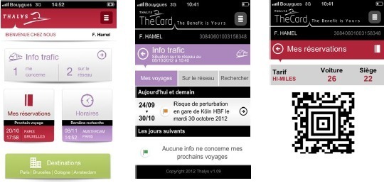 La nouvelle application mobile de Thalys est disponible gratuitement sur Androïd et iPhone - DR