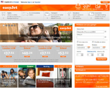 La home page du site d'easyjet dédié au marché américain / Photo DR La home page du site d'easyjet dédié au marché américain / Photo DR
