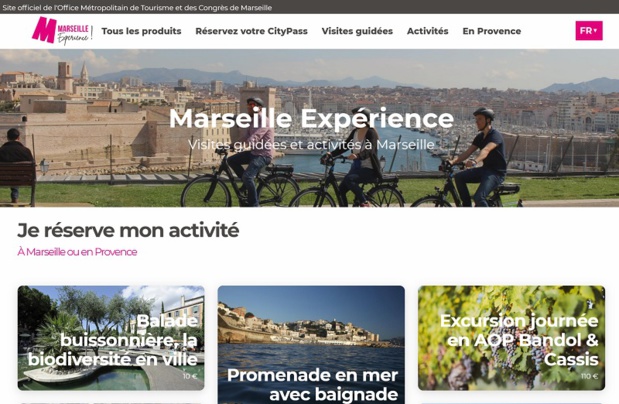 Ce nouveau site permet de centraliser l'offre tourisme du territoire, de réserver en ligne les prestations de loisirs et facilite la gestion des produits et disponibilités en temps réel - DR : Marseille Expérience Ce nouveau site permet de centraliser l'offre tourisme du territoire, de réserver en ligne les prestations de loisirs et facilite la gestion des produits et disponibilités en temps réel - DR : Marseille Expérience