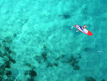 Photo libre de droits - Paddle aux Iles Lavezzi Photo libre de droits - Paddle aux Iles Lavezzi