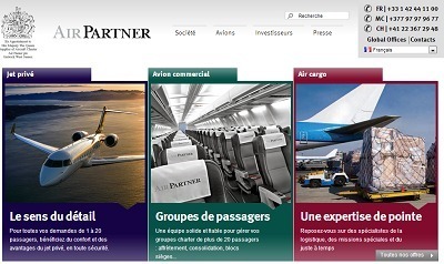 Air Partner lance une nouvelle version de son site Internet