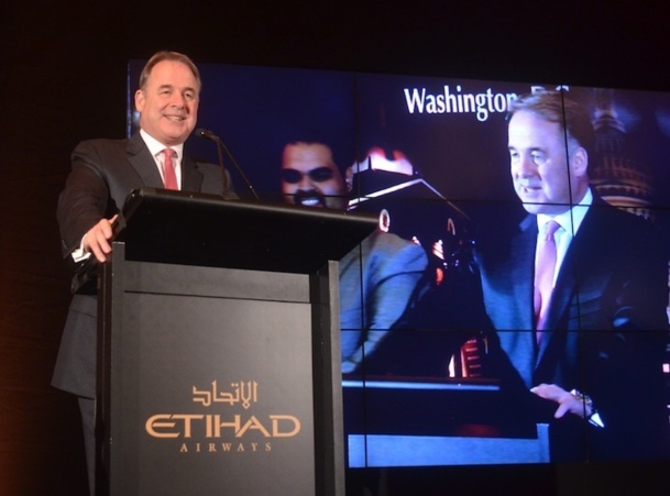 James Hogan, Président et CEO de la compagnie Etihad Airways à Washington - Photo DR