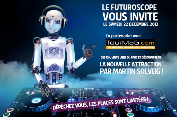 Danse avec les Robots, la nouvelle attraction par Martin Solveig à découvrir le 22 décembre 2012 en avant-première. DR Danse avec les Robots, la nouvelle attraction par Martin Solveig à découvrir le 22 décembre 2012 en avant-première. DR