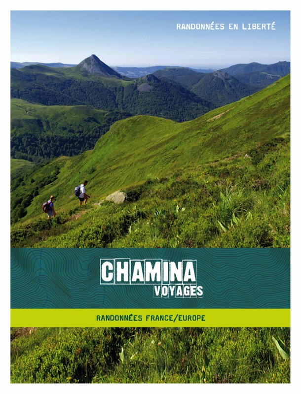 La nouvelle brochure et le nouveau logo de Chamina. Le spécialiste de la randonnée espère ainsi séduire une nouvelle clientèle, plus jeune et internationale - Photo DR