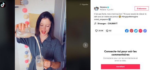 Singapour lance un challenge sur TikTok