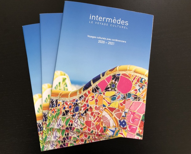 La brochure Intermèdes 2020-2021, dont la maquette a été entièrement revue. Elle est sortie cet été et est centrée sur la France et l’Europe proche, sur lesquelles le voyagiste a encore en vente environ 150 départs programmés d’ici la fin de l’année. - DR