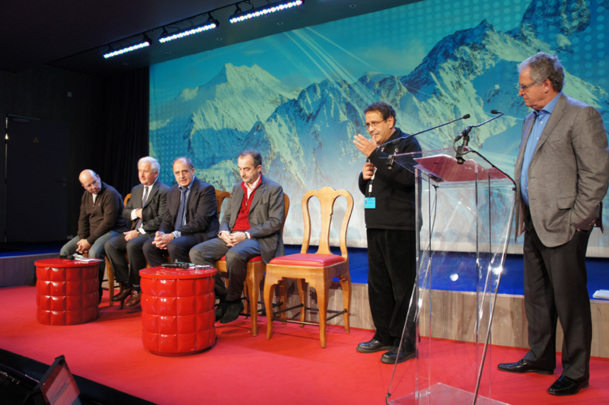 Christian Sabbagh (Orchestra), François-Xavier de Boüard, Jean-Pierre Mas (AS Voyages), Lionel Guérin (Air France) , Marcel Levy et René-Marc Chikli (CETO) - Photo CE