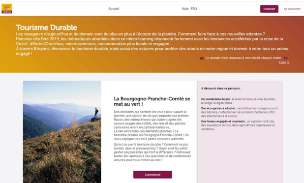 La plateforme développée par Artips pour Bourgogne-Franche-Comté Tourisme - DR La plateforme développée par Artips pour Bourgogne-Franche-Comté Tourisme - DR