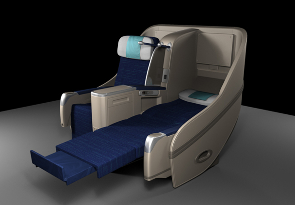 Sur la classe Hibiscus (Affaires), les nouveaux sièges « lie flat » sont désormais inclinables à 180° - DR : Air Calin
