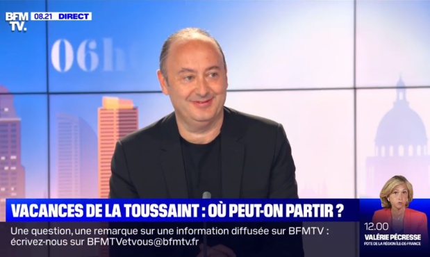 Laurent Abitbol sur le plateau de BFMTV dimanche 11 octobre 2020 - DR Laurent Abitbol sur le plateau de BFMTV dimanche 11 octobre 2020 - DR