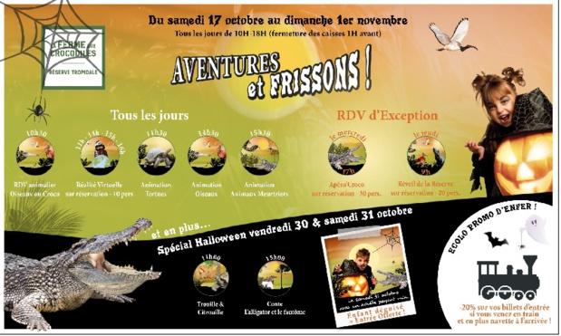 La Ferme aux Crocodiles : aventures et frissons garantis la Toussaint La Ferme aux Crocodiles : aventures et frissons garantis la Toussaint