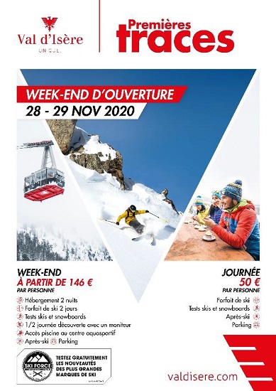 Ski : Val d'Isère ouvre le 28 novembre 2020 avec un package 