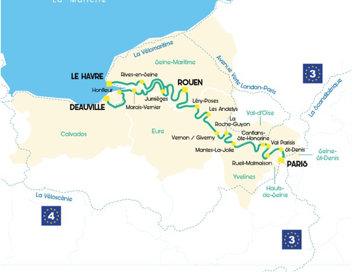 Le parcours de la Seine à Vélo - DR