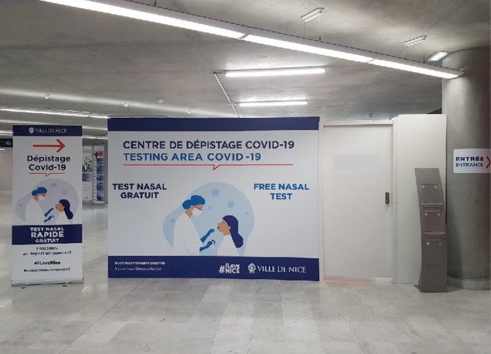 Les passagers peuvent se présenter au centre de tests jusqu’à 4 heures et au plus tard 90 minutes avant le décollage, les résultats étant obtenus en 30 minutes environ - DR : Aéroport Nice Côte d’Azur Les passagers peuvent se présenter au centre de tests jusqu’à 4 heures et au plus tard 90 minutes avant le décollage, les résultats étant obtenus en 30 minutes environ - DR : Aéroport Nice Côte d’Azur