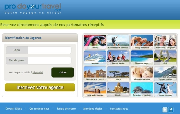 La plateforme BtoB DoYourTravel.com propose la production d'une centaine de réceptifs aux distributeurs - Capture d'écran