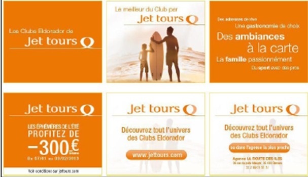 La campagne online de Jet tours est relayée sur une sélection de sites Internet - DR La campagne online de Jet tours est relayée sur une sélection de sites Internet - DR