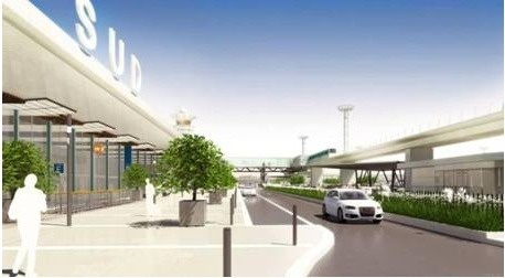 Le parvis piéton de l'esplanade du Terminal Sud de Paris-Orly va être élargie - Photo ADP