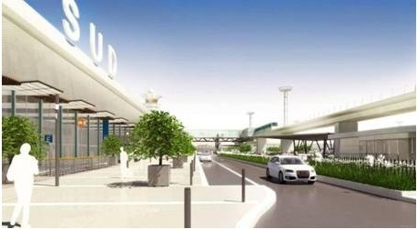 Le parvis piéton de l'esplanade du Terminal Sud de Paris-Orly va être élargie - Photo ADP Le parvis piéton de l'esplanade du Terminal Sud de Paris-Orly va être élargie - Photo ADP