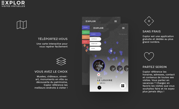 Explor Visit téléporte en quelques clics dans une multitude de monuments, villes ou sites naturels remarquables - DR : Explor Visit