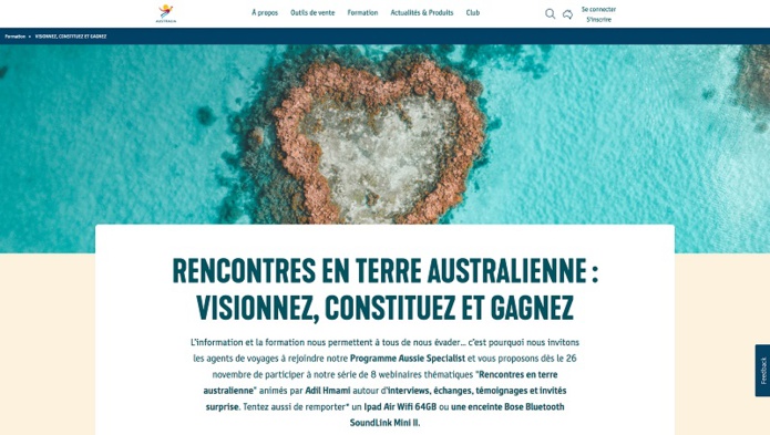 Une nouvelle série de 8 webinaires thématiques "Rencontres en terre australienne" - DR Une nouvelle série de 8 webinaires thématiques "Rencontres en terre australienne" - DR