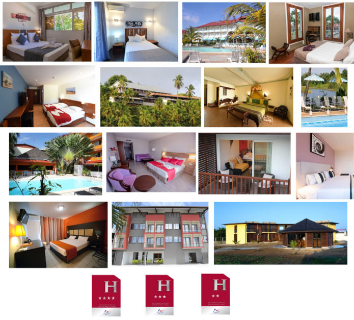 Une sélection d’établissements du Club des Hôteliers de Guyane Une sélection d’établissements du Club des Hôteliers de Guyane