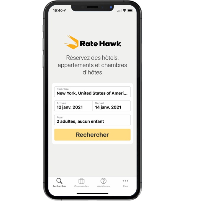 RateHawk permet aux agents de voyages de réserver des hôtels depuis... leur smartphone