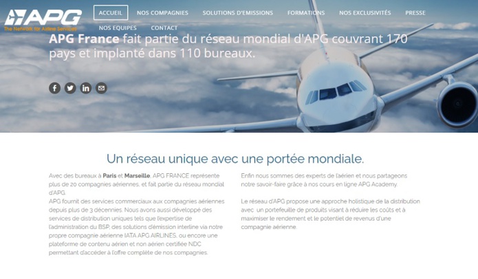 Le nouveau site d'APG France - DR Le nouveau site d'APG France - DR