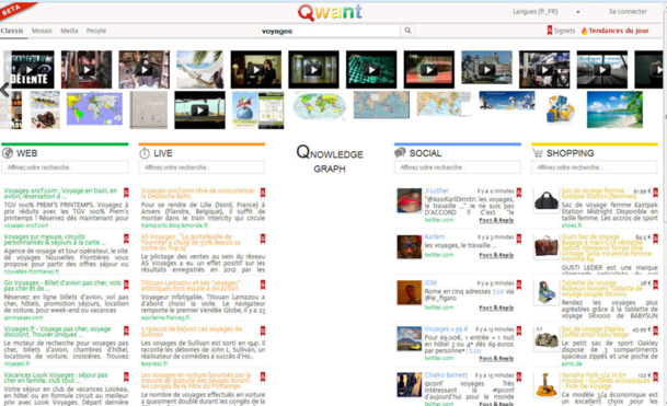 Qwant permet notamment à l'internaute d'entrer directement en contact avec les auteurs de messages sur Facebook, Twitter ou encore Google+… - DR Qwant permet notamment à l'internaute d'entrer directement en contact avec les auteurs de messages sur Facebook, Twitter ou encore Google+… - DR