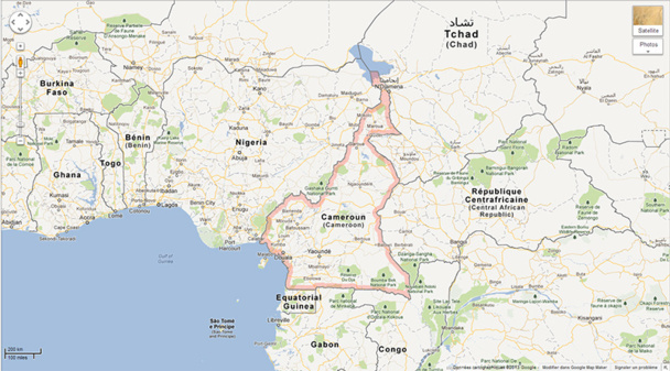 L'Extrême Nord du Cameroun, des rives du Lac Tchad au Sud de Maroua, à la frontière avec le Nigeria est fortement déconseillé aux voyageurs français par le Quai d'Orsay - DR : Google