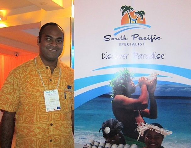 Petero Manufolau, le directeur marketing de l'organisation South Pacific Tourism est venu à Paris présenter les différentes offres touristiques des îles du Pacifique Sud - DR