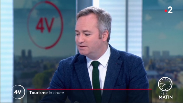 Jean-Baptiste Lemoyne sur le plateau de France 2 - DR capture écran Jean-Baptiste Lemoyne sur le plateau de France 2 - DR capture écran
