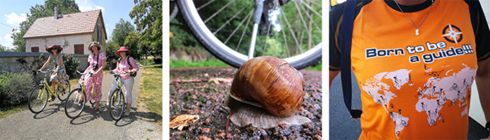 © Escapade Gourmande / 3 femmes à vélo - Escargots et vélos - Born to be a guide