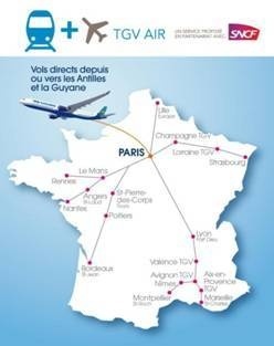 La carte du réseau TGV Air d'Air Caraïbes - DR