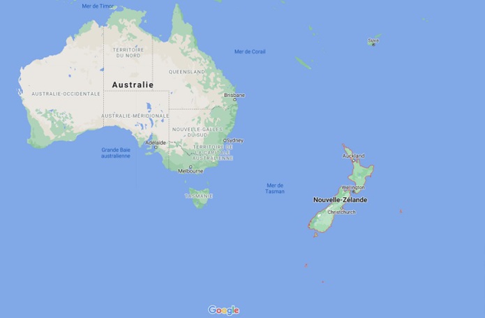 La Nouvelle-Zélande a recensé un 1er cas de contamination depuis plus de 2 mois - Google Maps