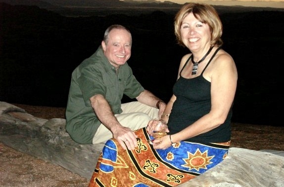 Janie Bousquet avec son époux en novembre 2008. /photo dr