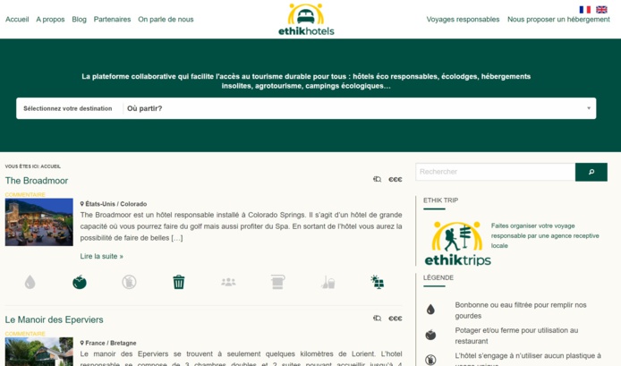Le Site Ethik Hotels - DR