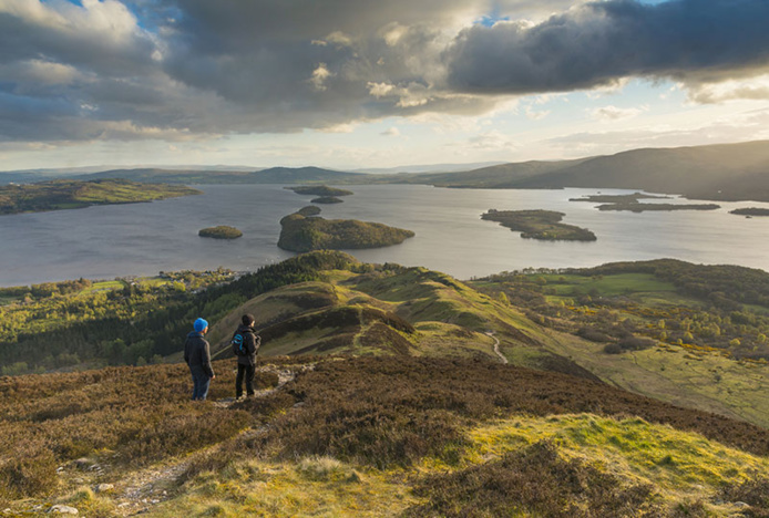 Walkers on Conic Hill - DR VisitScotland - Kenny Lam Walkers on Conic Hill - DR VisitScotland - Kenny Lam
