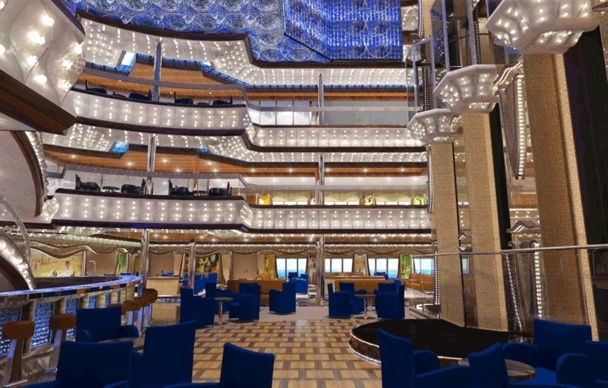 L'Atrium du Costa Diadema, le nouveau navire de Costa Croisières - DR