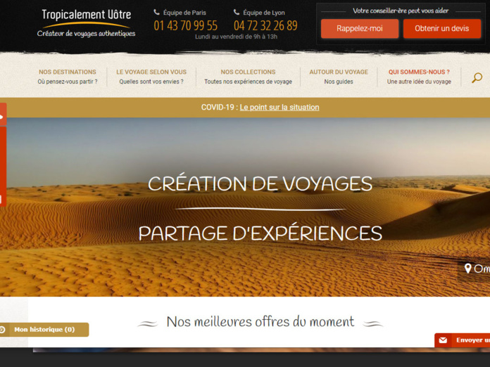 Tropicalement Vôtre transfère son siège social à Lyon et ferme son agence à Paris Tropicalement Vôtre transfère son siège social à Lyon et ferme son agence à Paris