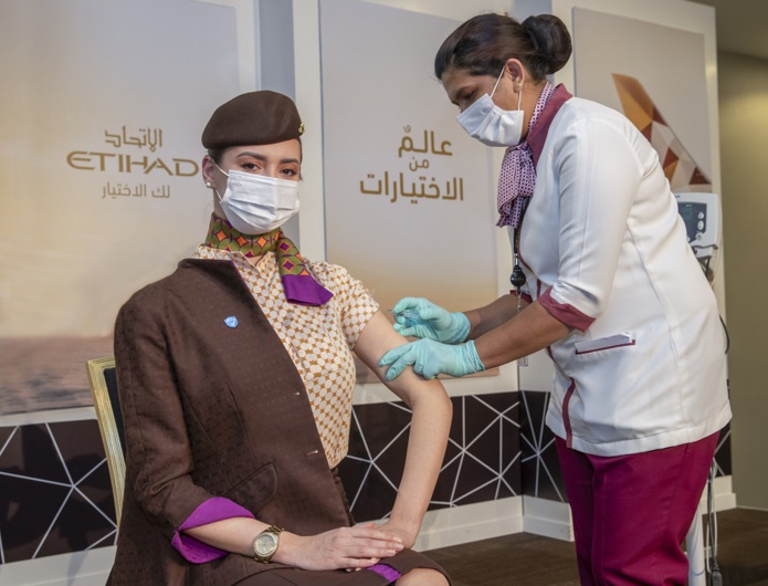 Plus de 75% des salariés d'Etihad ont reçu au moins une dose du vaccin - DR Plus de 75% des salariés d'Etihad ont reçu au moins une dose du vaccin - DR